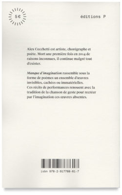 Alec Cecchetti Manque d'Imagination