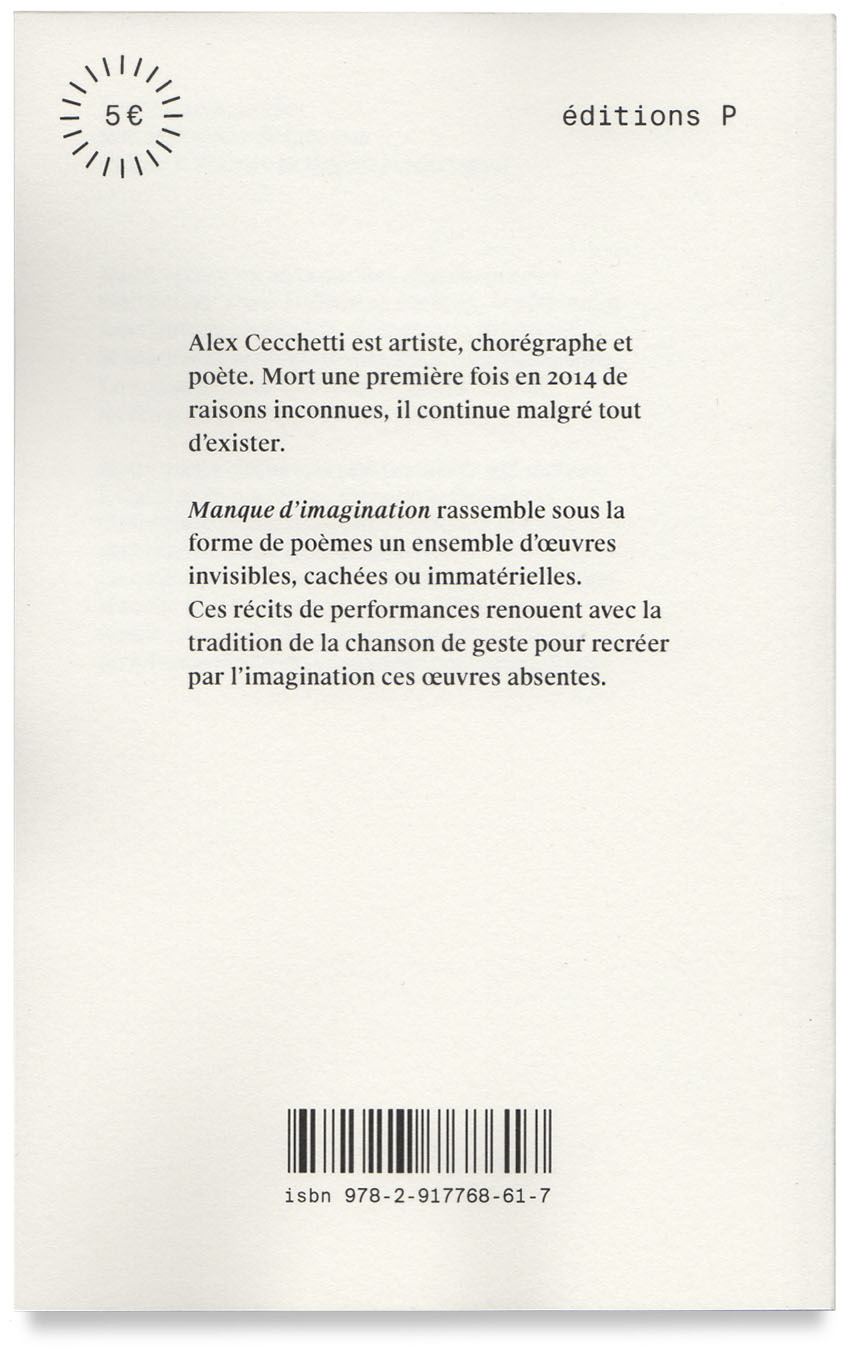 Alec Cecchetti Manque d'Imagination