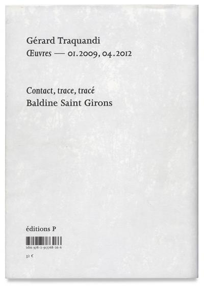 Gérard Traquandi - couverture Monographie