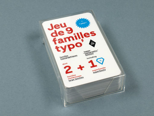 Jeu de 9 familles typographiques - Éditions 205