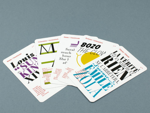 Jeu de 9 familles typographiques - Éditions 205