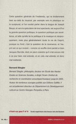 Bernard Stiegler - HEAD