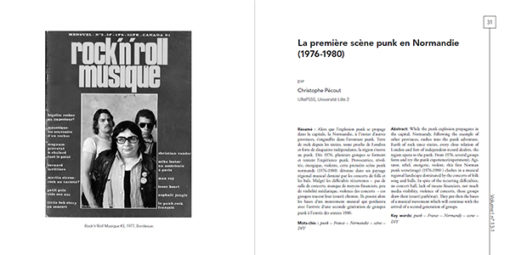 Volume ! n° 13-1 – La scène punk en France