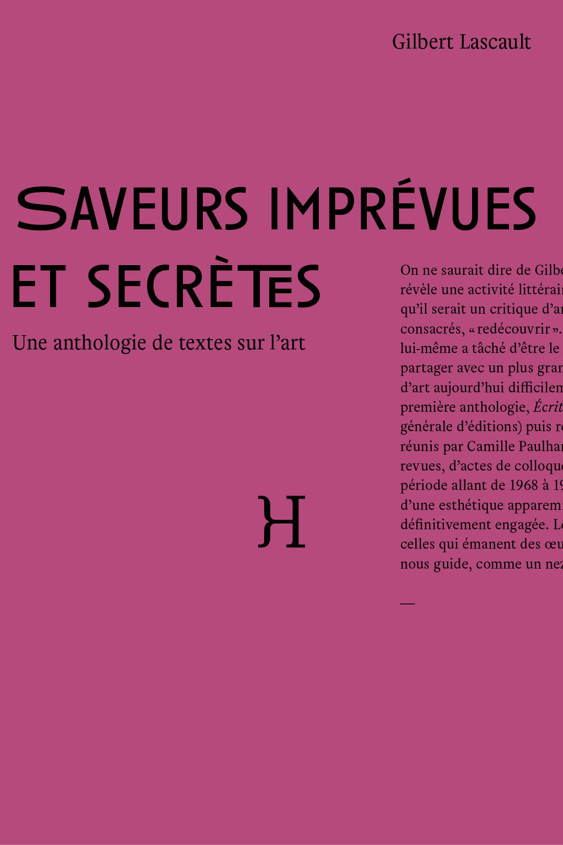 Couv Gilbert LAscault - Saveurs Imprevues et secretes