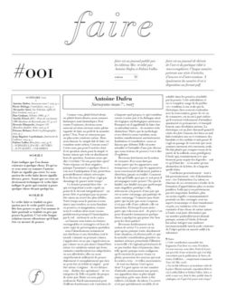 faire # 001