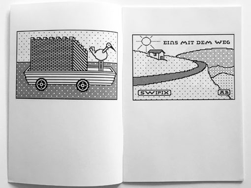 Pixelbildli mit Häusern - Anton Bruhin