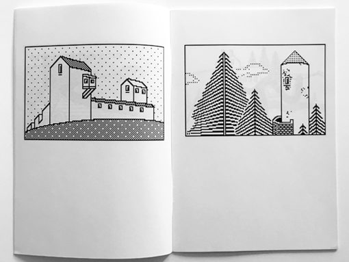 Pixelbildli mit Häusern - Anton Bruhin