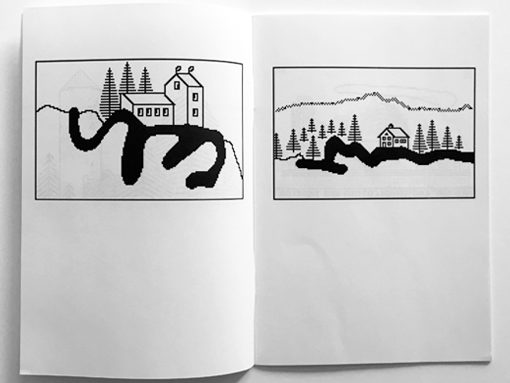Pixelbildli mit Häusern - Anton Bruhin