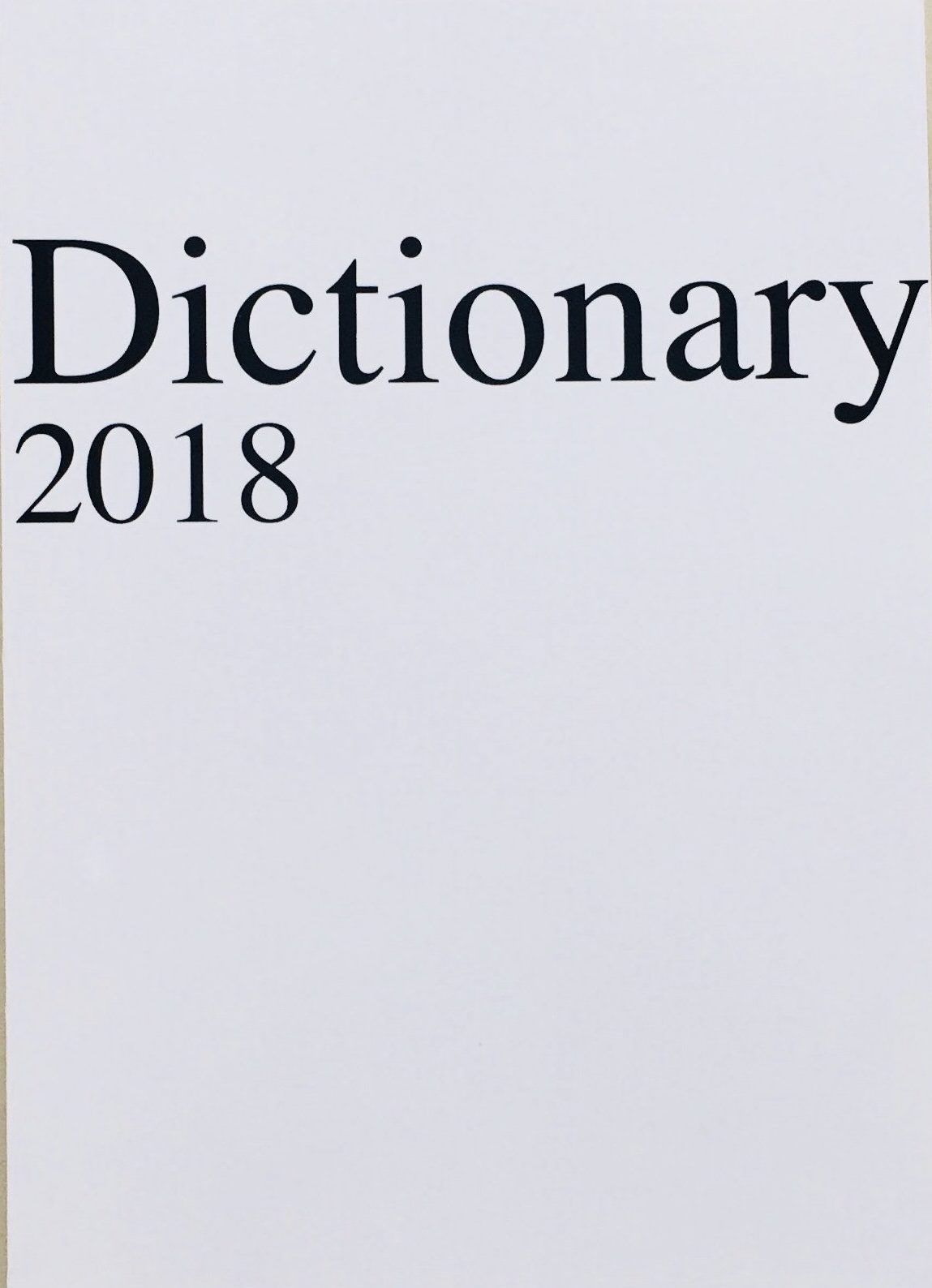 Dictionary - Claude Closky