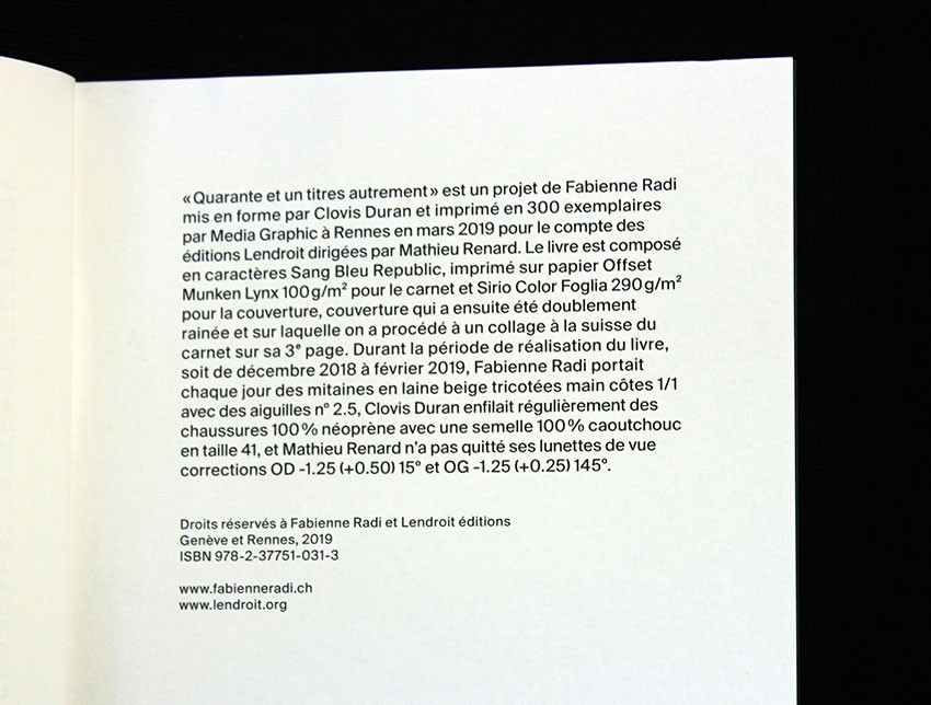Quarante et un titres autrement - Fabienne Radi – Image 4