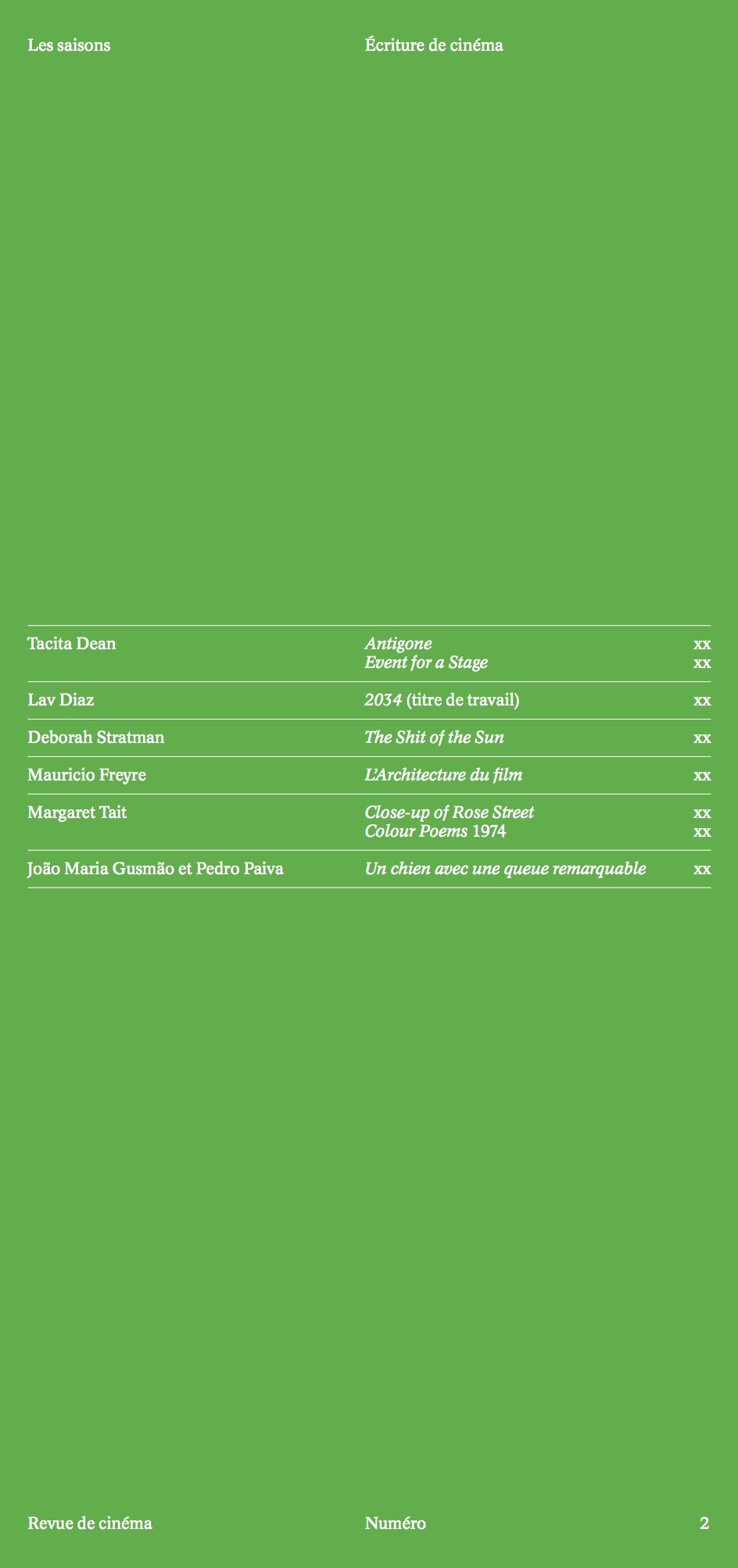 Revue les saisons n°2