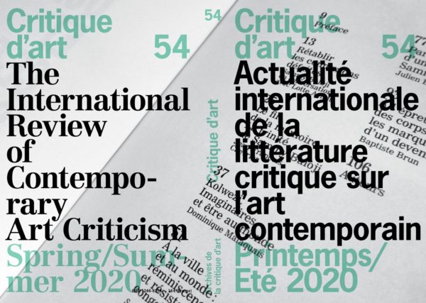 Critique d'art n°54