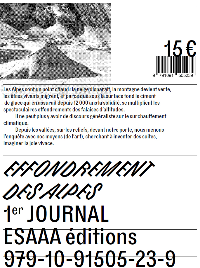 Effondrement des Alpes – Premier Journal