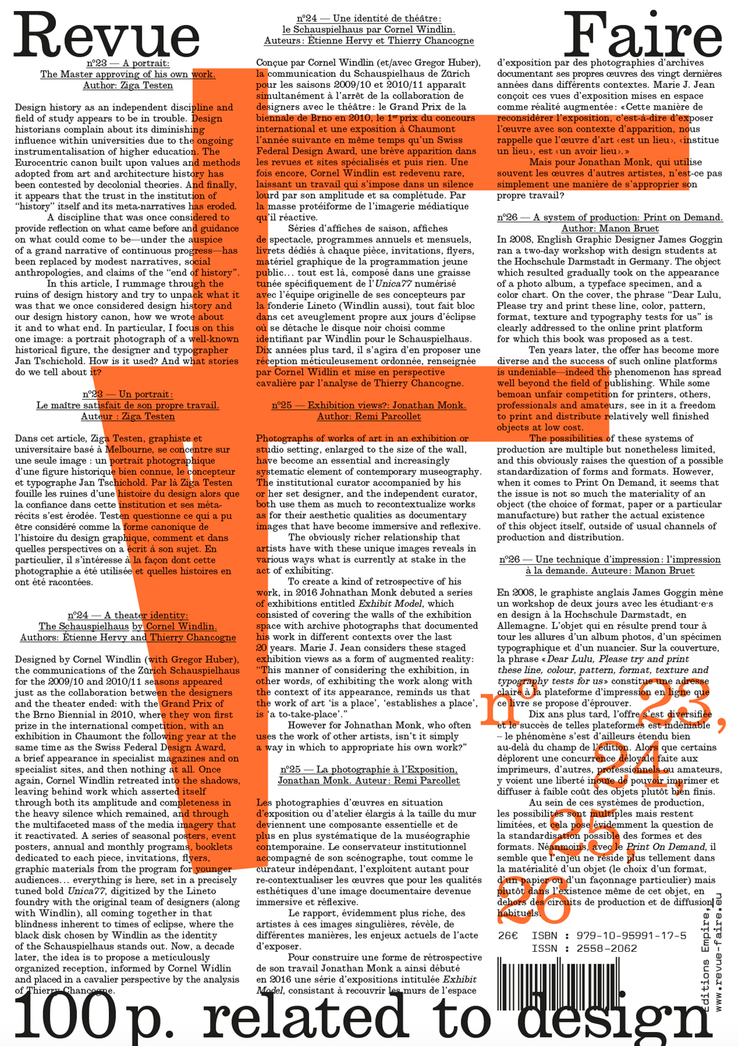 Faire – Regarder le graphisme – Volume 07 (n° 23, 24, 25, 26)