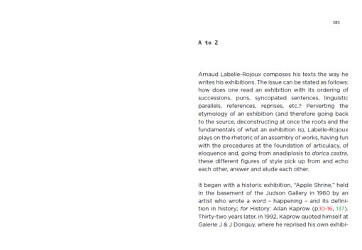 Mathieu Copeland En affinité(s) – Allan Kaprow / Arnaud Labelle-Rojoux – Image 14