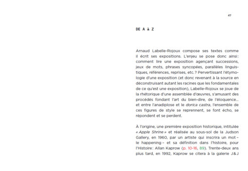 Mathieu Copeland En affinité(s) – Allan Kaprow / Arnaud Labelle-Rojoux – Image 11