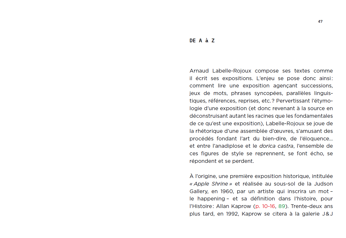 Mathieu Copeland En affinité(s) – Allan Kaprow / Arnaud Labelle-Rojoux – Image 11