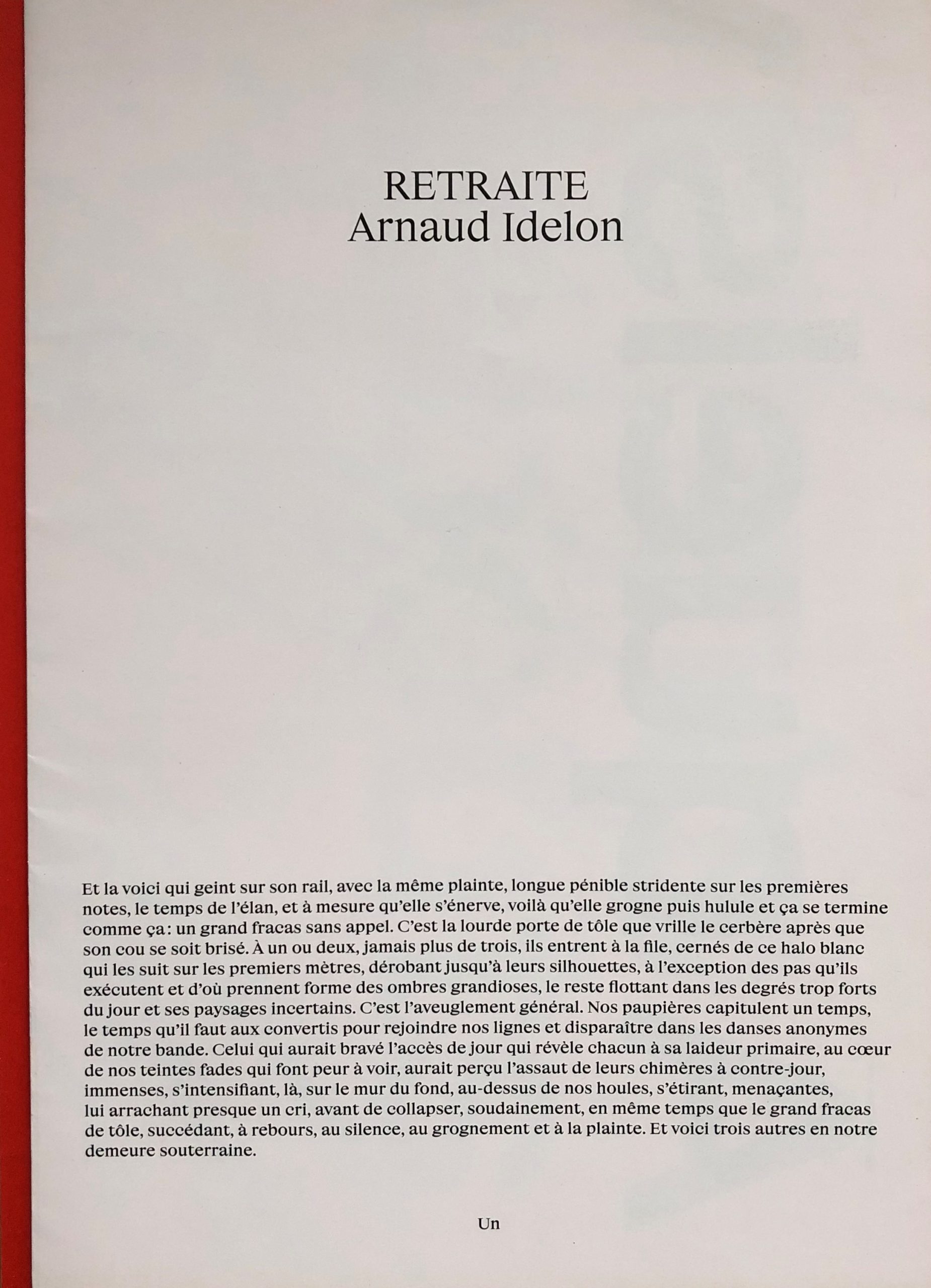Retraite - Arnaud Idelon