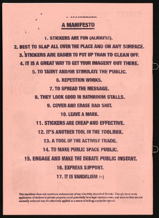 STICK(ER), IT TO THE MAN. A Radical Form of Publishing and the (re)claiming of public space - Matt Plezier and Gloria Glitzer – Image 5